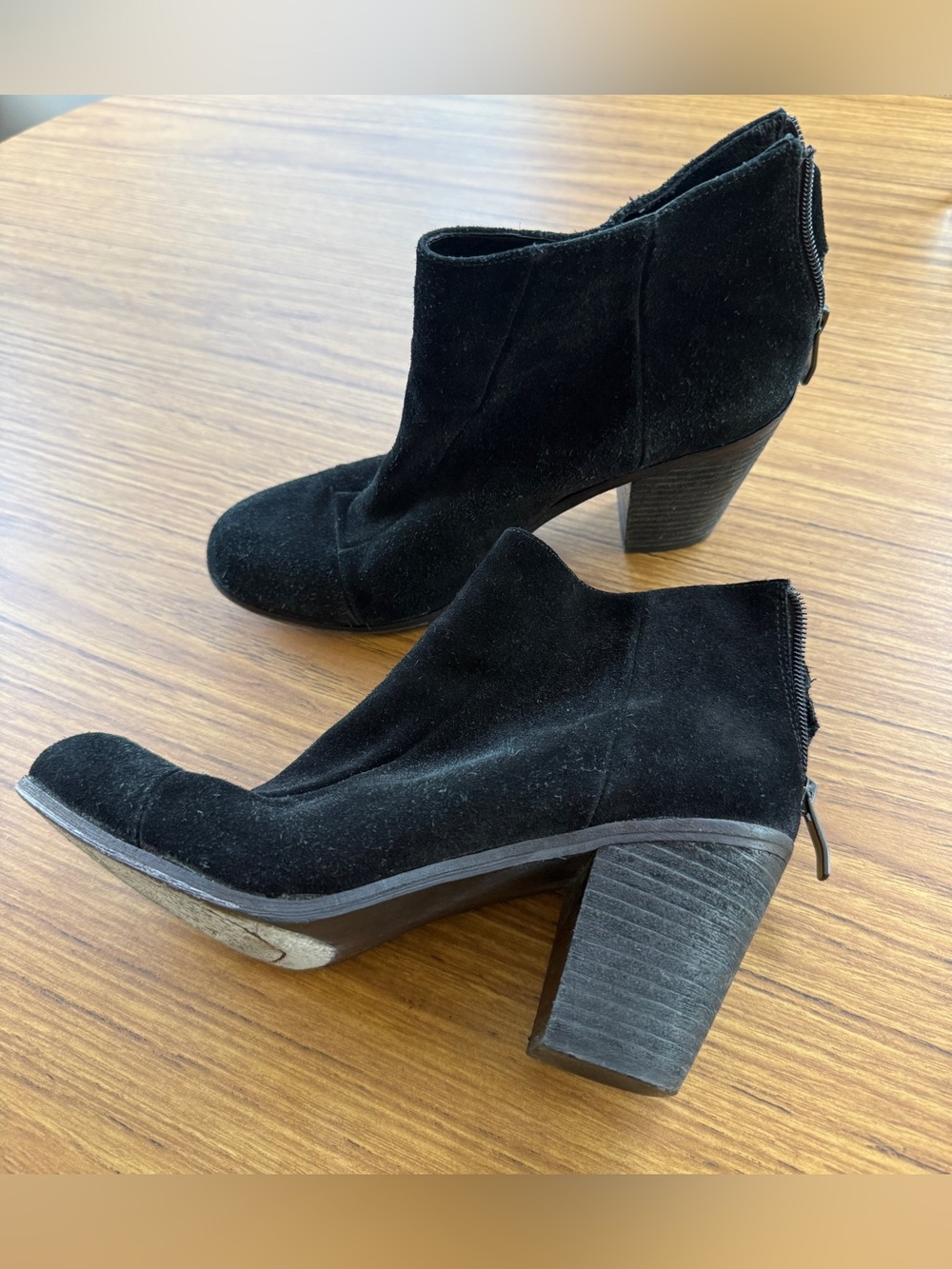 Vince Camuto Black Suede Booties Size 8
